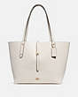 COACH®,MARKET TOTE,Pebbled Leather,X-Large,Chalk/Light Gold,Front View