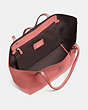 COACH®,MARKET TOTE,Pebbled Leather,X-Large,Silver/Bright Coral,Inside View,Top View