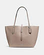 COACH®,MARKET TOTE,Pebbled Leather,X-Large,Silver/Stone Dusty Rose,Front View