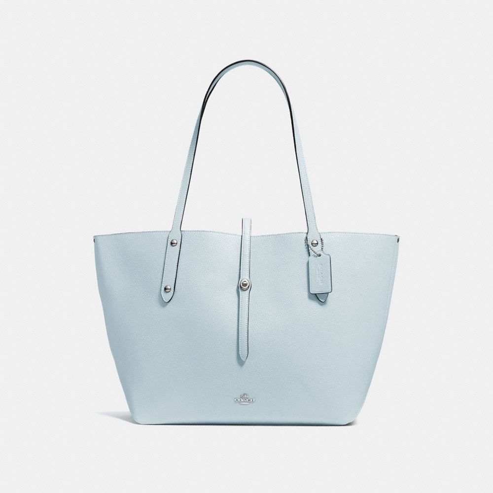 COACH®,MARKET TOTE,X-Large,Silver/Sky,Front View
