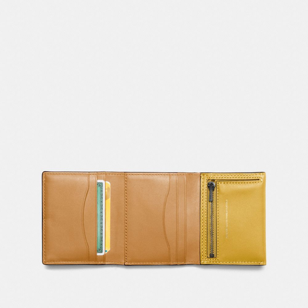 COACH®,Small Trifold Wallet,,Inside View,Top View