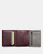COACH®,SMALL TRIFOLD WALLET,Leather,Pewter/Heather Grey,Inside View,Top View