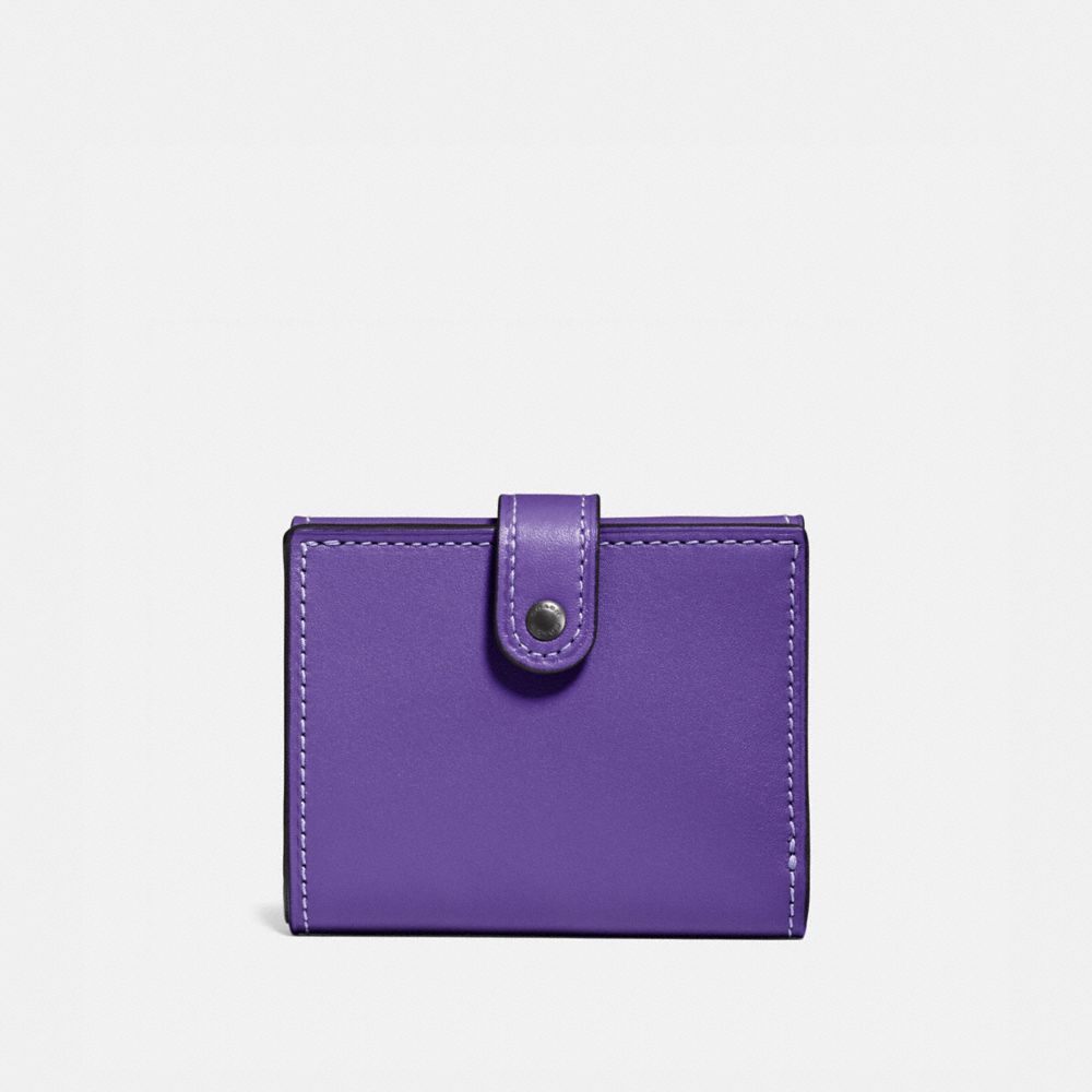 COACH®,SMALL TRIFOLD WALLET,Leather,BP/Violet,Front View
