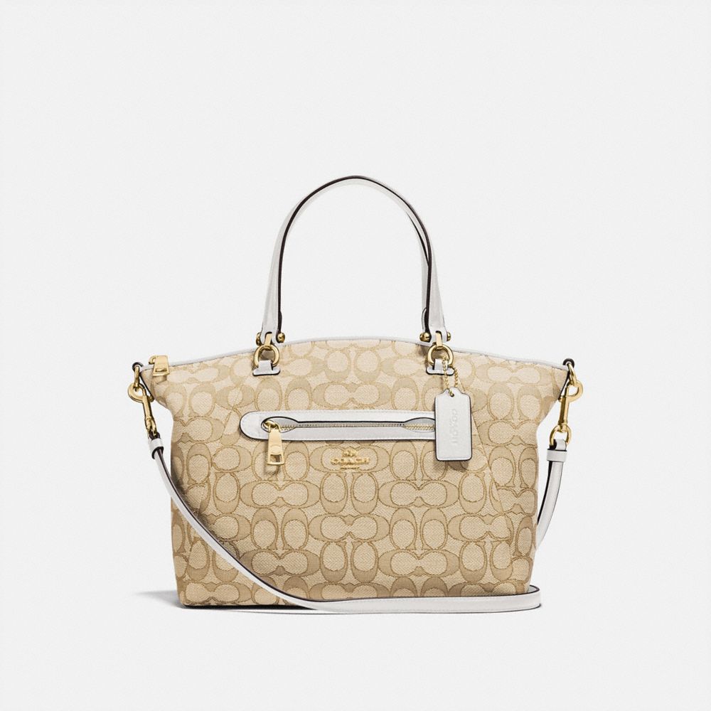 Coach prairie hot sale satchel white