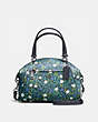 Prairie Satchel In Polished Pebble Leather With Floral Print