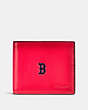COACH®,3-IN-1 WALLET WITH MLB TEAM LOGO,Sport calf leather,Bos Red Sox,Front View