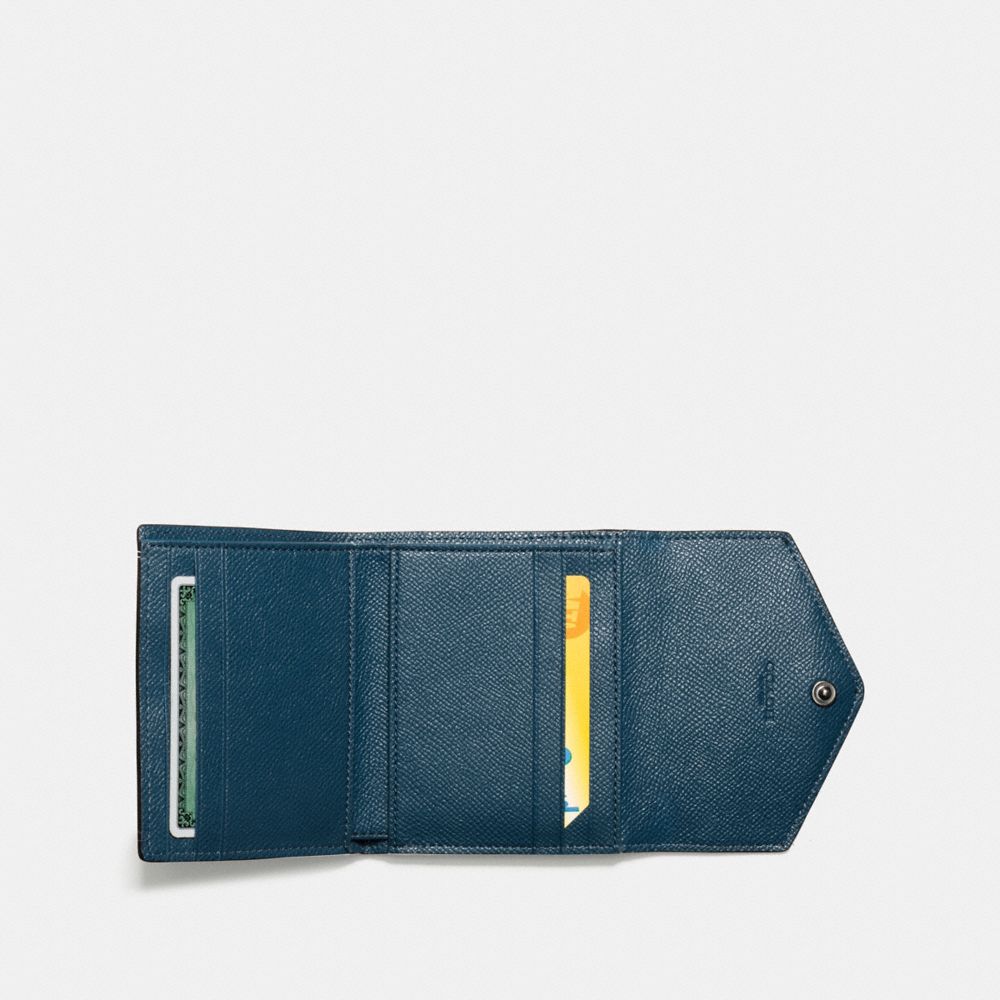 Small Wallet In Colorblock Crossgrain Leather
