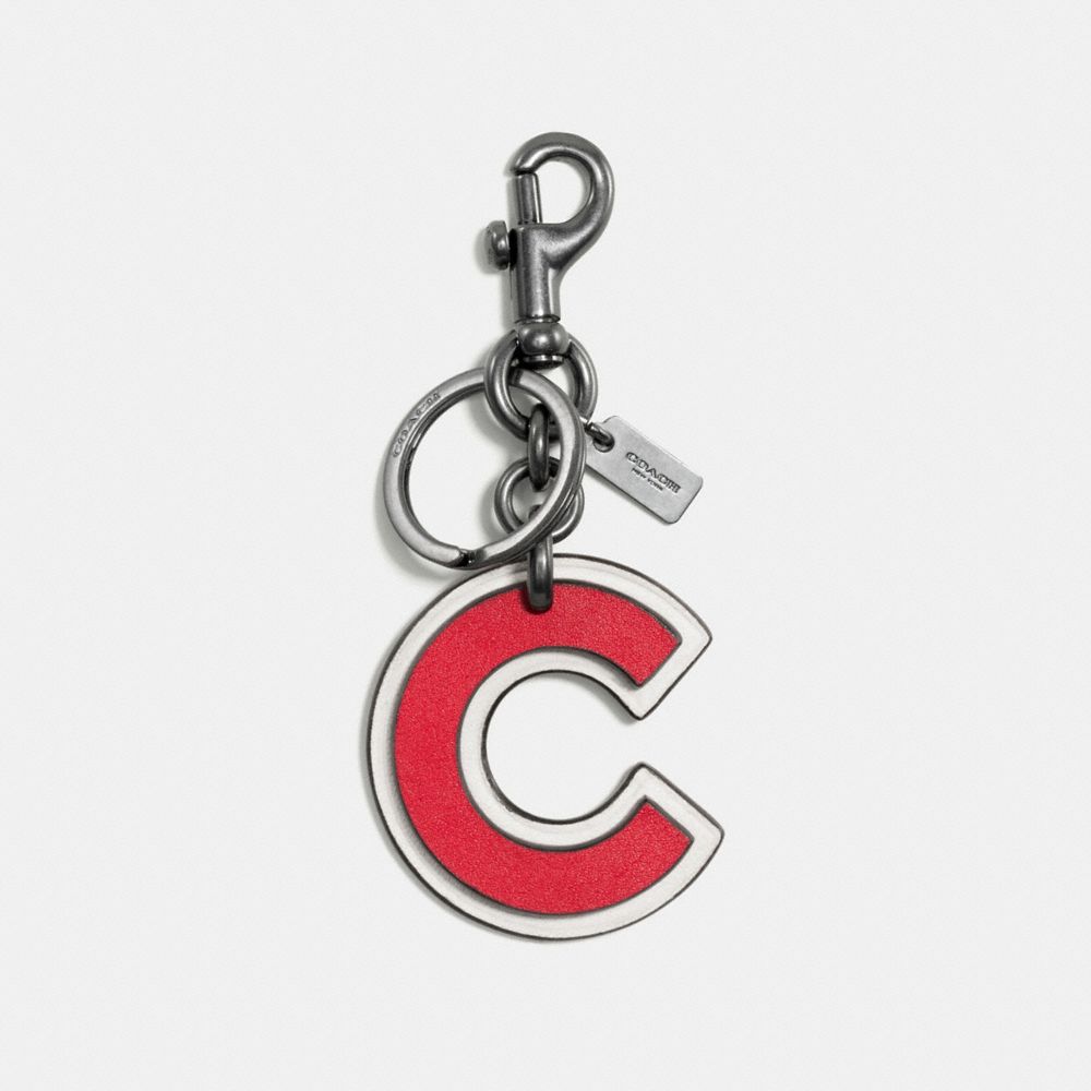 COACH®,MLB KEY FOB,Leather,Chi Cubs,Front View