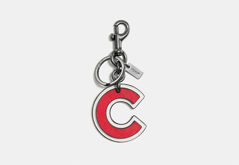 COACH®,MLB KEY FOB,Leather,Chi Cubs,Front View