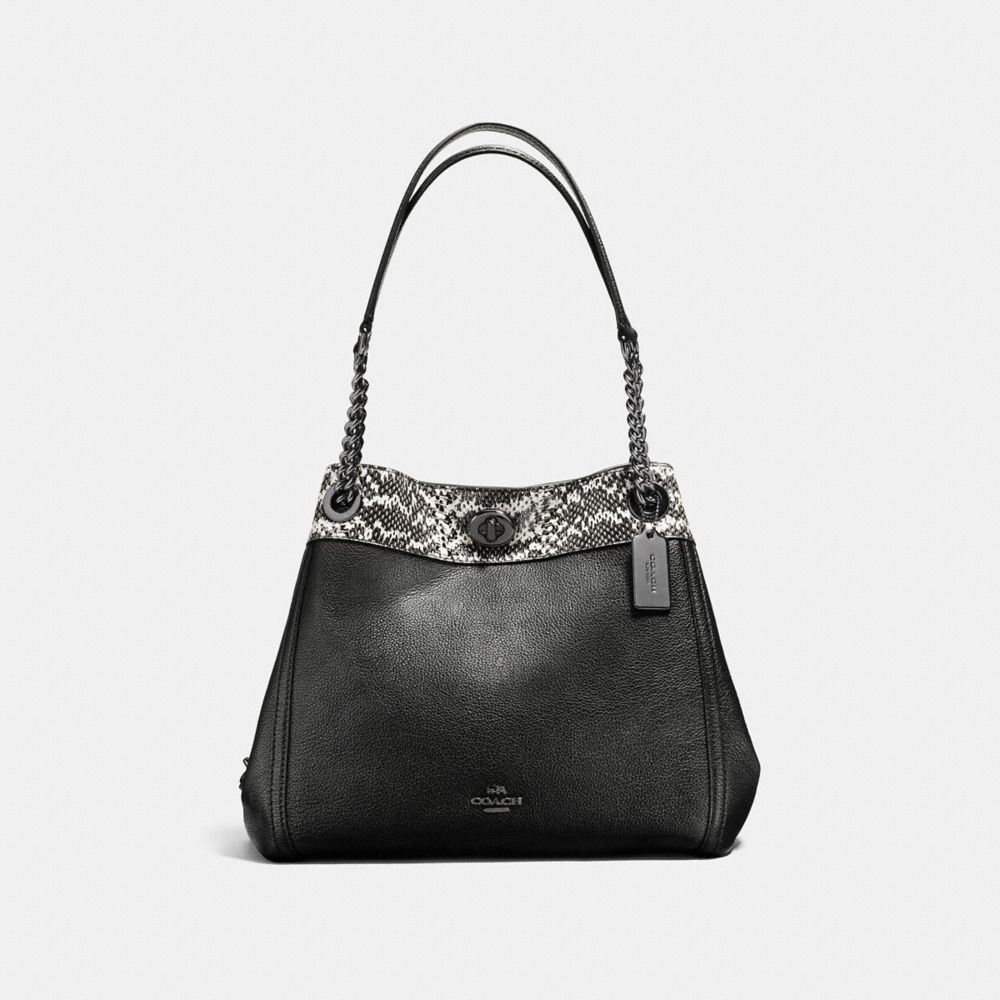 Coach edie turnlock oxblood gunmetal hot sale