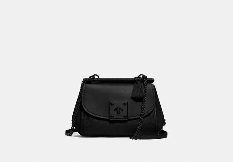 COACH®,DRIFTER CROSSBODY,Leather,Small,Matte Black/Black,Front View