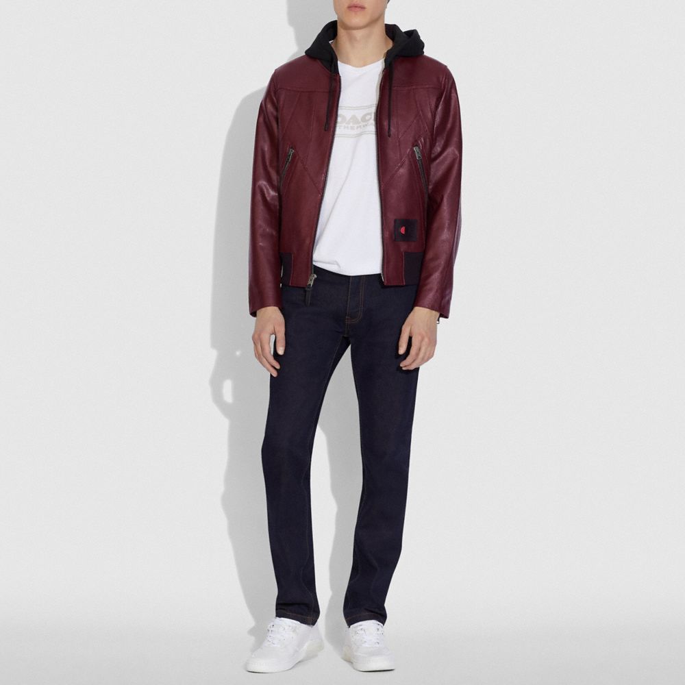 Champion leather coaches store jacket