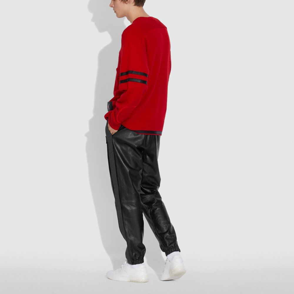 Coach X Champion Leather Sweatpants