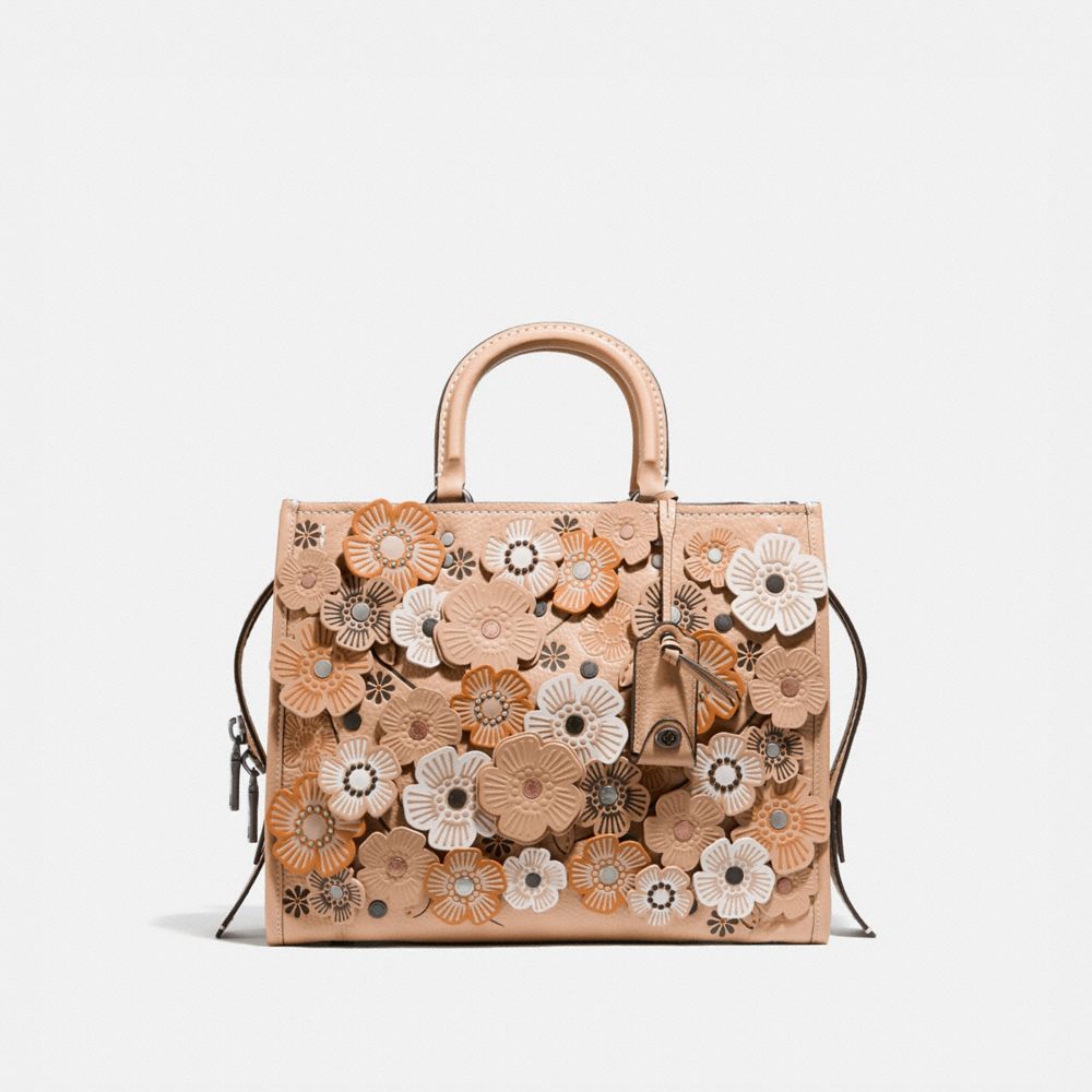 Ally Python Handle Bag Rose