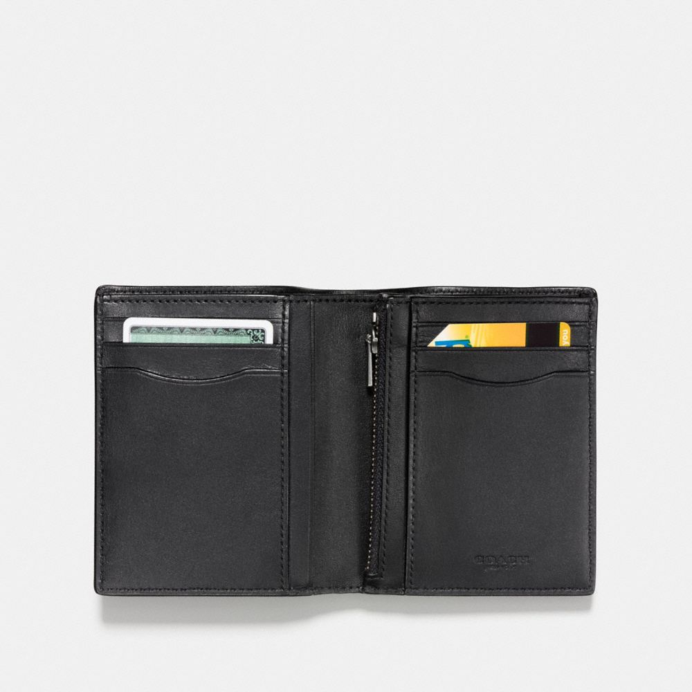 COACH®,Slim Coin Wallet In Signature Leather,,Inside View,Top View