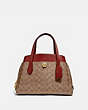 COACH®,LORA CARRYALL 30 IN SIGNATURE CANVAS,Coated Canvas,Medium,Brass/Tan/Rust,Front View