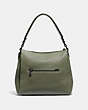 COACH®,SHAY SHOULDER BAG WITH WHIPSTITCH DETAIL,Leather,Large,Pewter/Light Fern,Back View