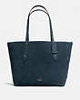 COACH®,REVERSIBLE LARGE MARKET TOTE,Leather,Large,Gunmetal/Mineral Black,Front View
