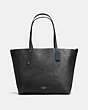 COACH®,REVERSIBLE LARGE MARKET TOTE,Leather,Large,Gunmetal/Mineral Black,Angle View