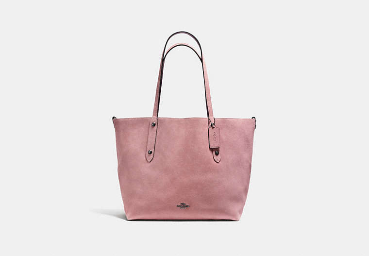 COACH®,REVERSIBLE LARGE MARKET TOTE,Leather,Large,DK/Dusty Rose Oxblood,Front View