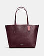 COACH®,REVERSIBLE LARGE MARKET TOTE,Leather,Large,DK/Dusty Rose Oxblood,Angle View