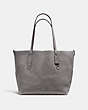 COACH®,REVERSIBLE LARGE MARKET TOTE,Leather,Large,DK/Heather Grey Oxblood,Front View