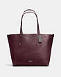 COACH®,REVERSIBLE LARGE MARKET TOTE,Leather,Large,DK/Heather Grey Oxblood,Angle View
