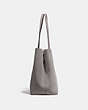 COACH®,REVERSIBLE LARGE MARKET TOTE,Leather,Large,DK/Heather Grey Oxblood,Angle View