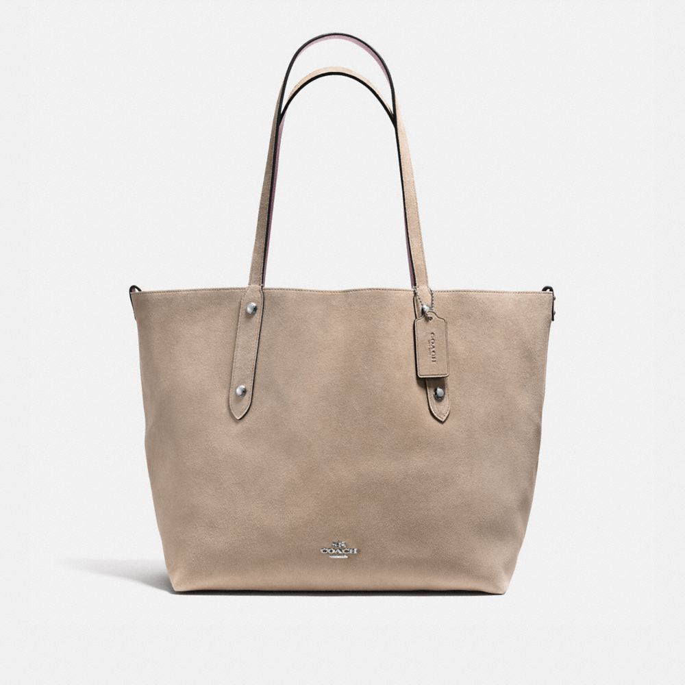 Coach suede large market tote new arrivals