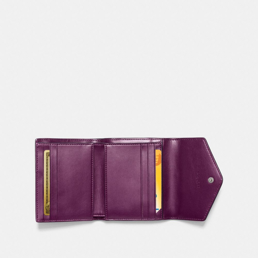 COACH®,Cuir,Mauve Métallique/Noir Mat,Inside View,Top View