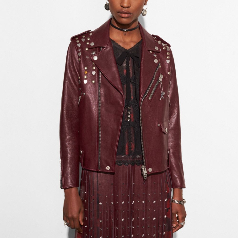 Moto Jacket With Beatnik Rivets