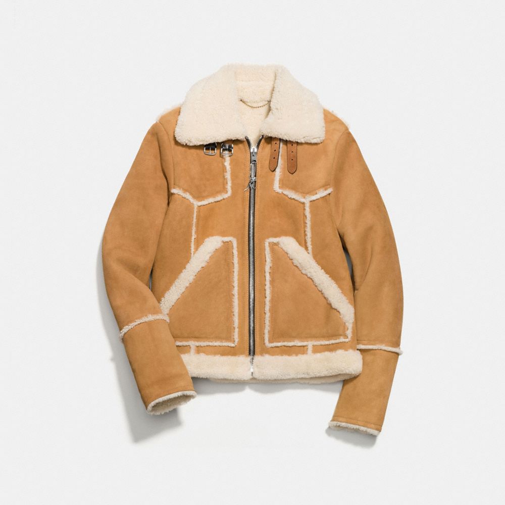 Coach shearling jacket mens sale