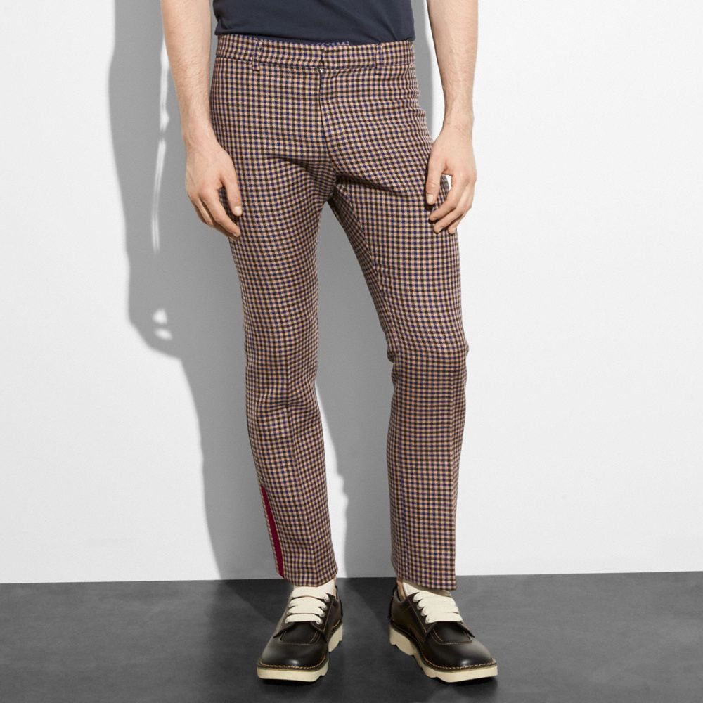 Gingham Straight Leg Trousers