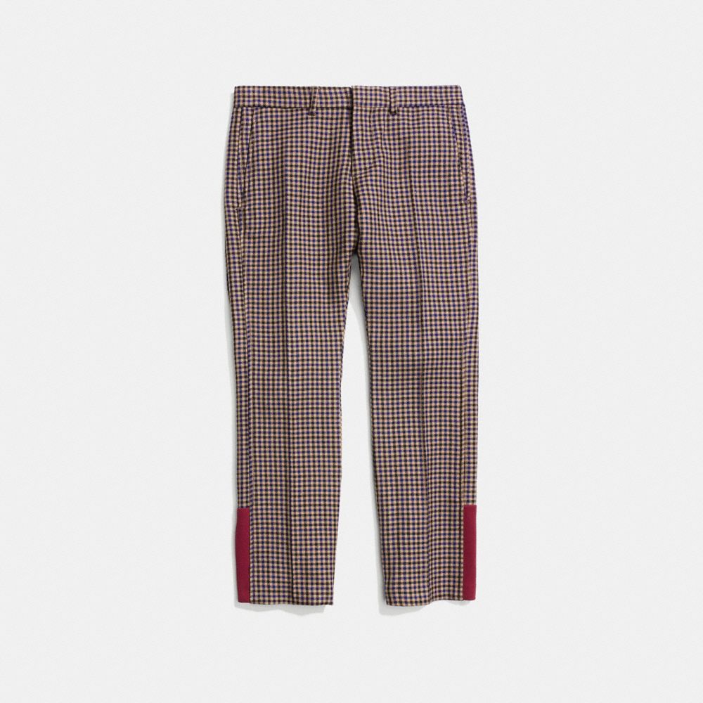 Gingham Straight Leg Trousers