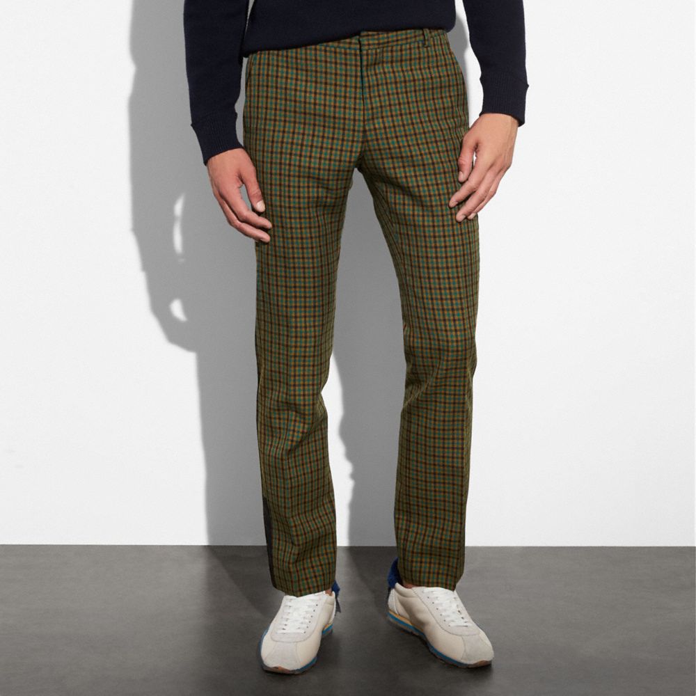Gingham Straight Leg Trousers