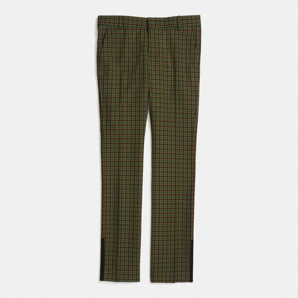 Gingham Straight Leg Trousers