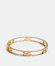 COACH®,HORSE AND CARRIAGE BANGLE,Metal,Gold,Front View