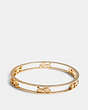 COACH®,HORSE AND CARRIAGE BANGLE,Metal,Gold,Front View