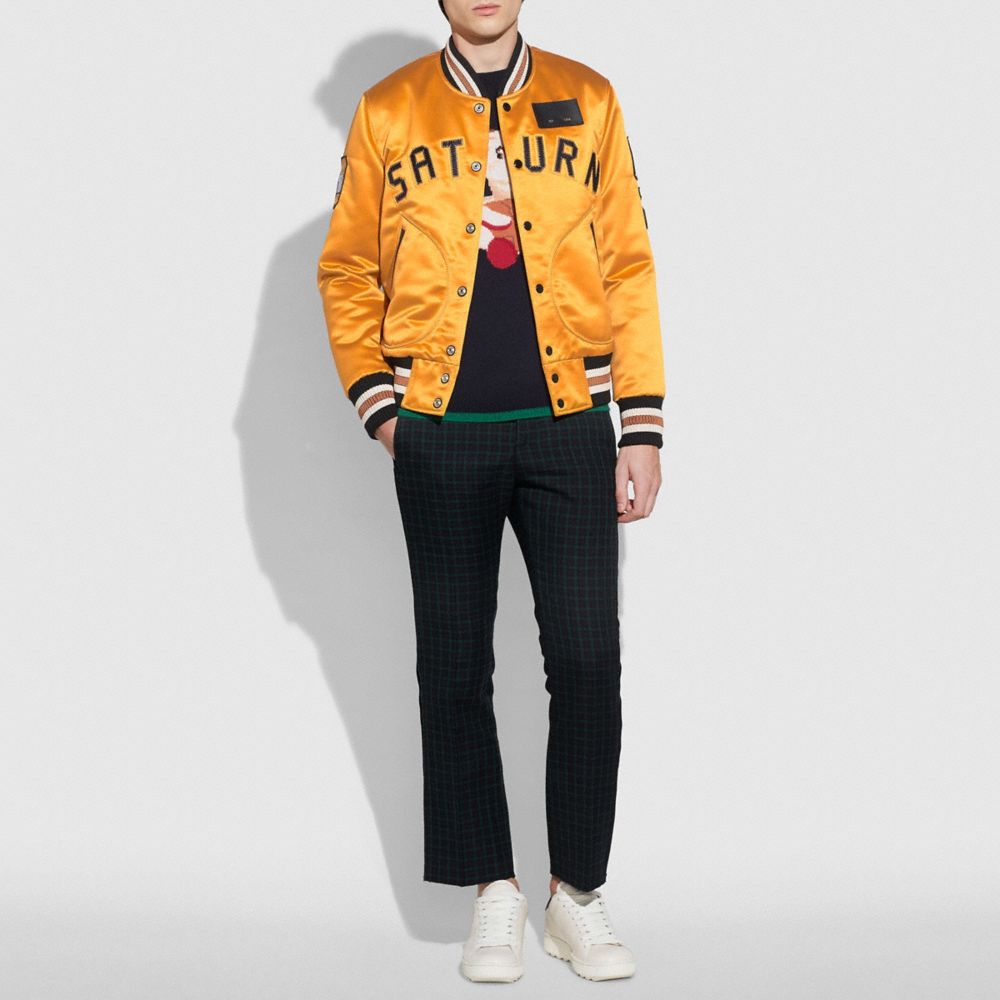 Saturn Satin Varsity Jacket