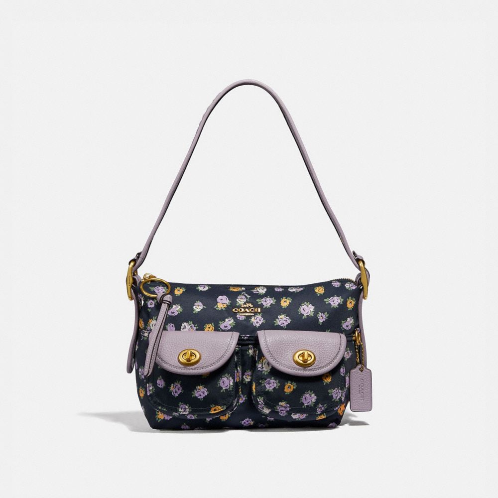 Coach rose best sale print bag