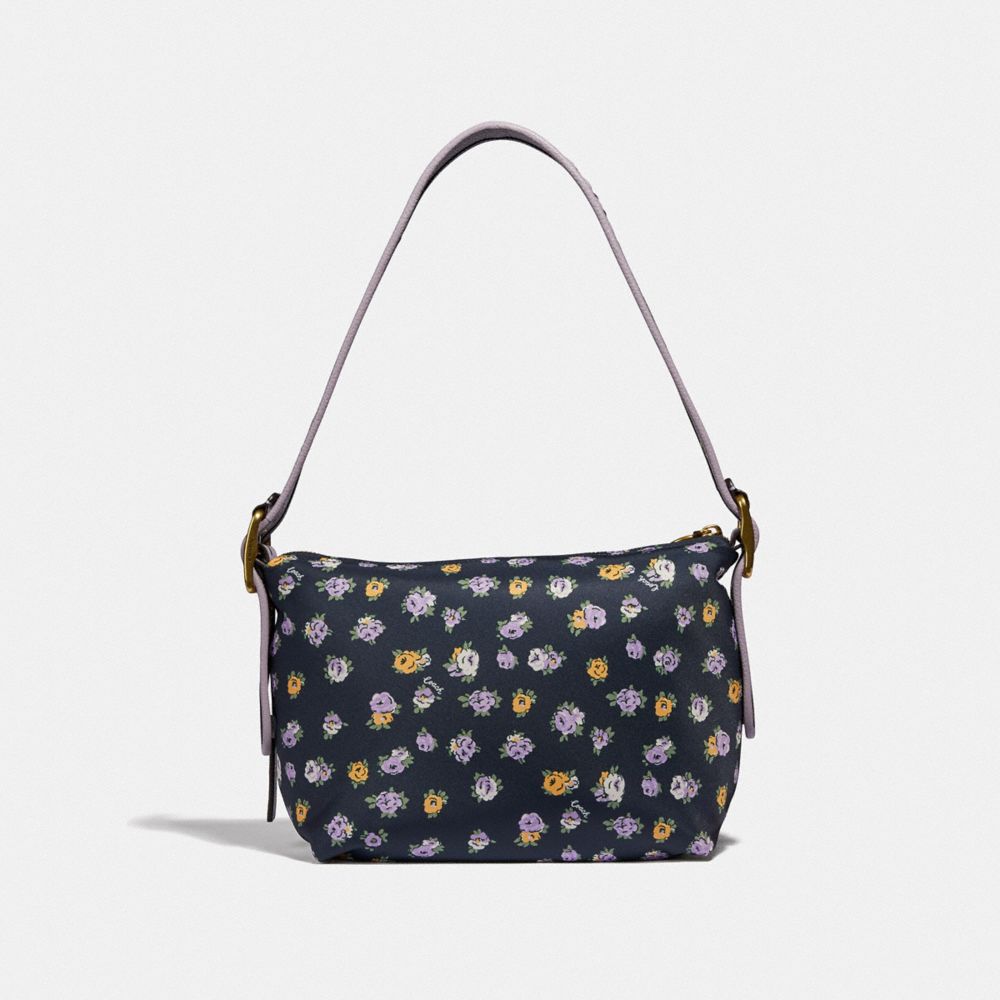 Cargo Shoulder Bag With Vintage Rose Print
