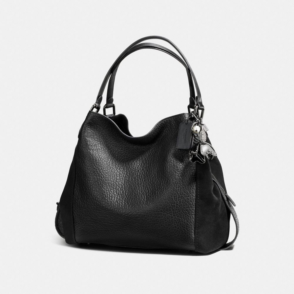 Studded Large Tea Rose Bag Charm