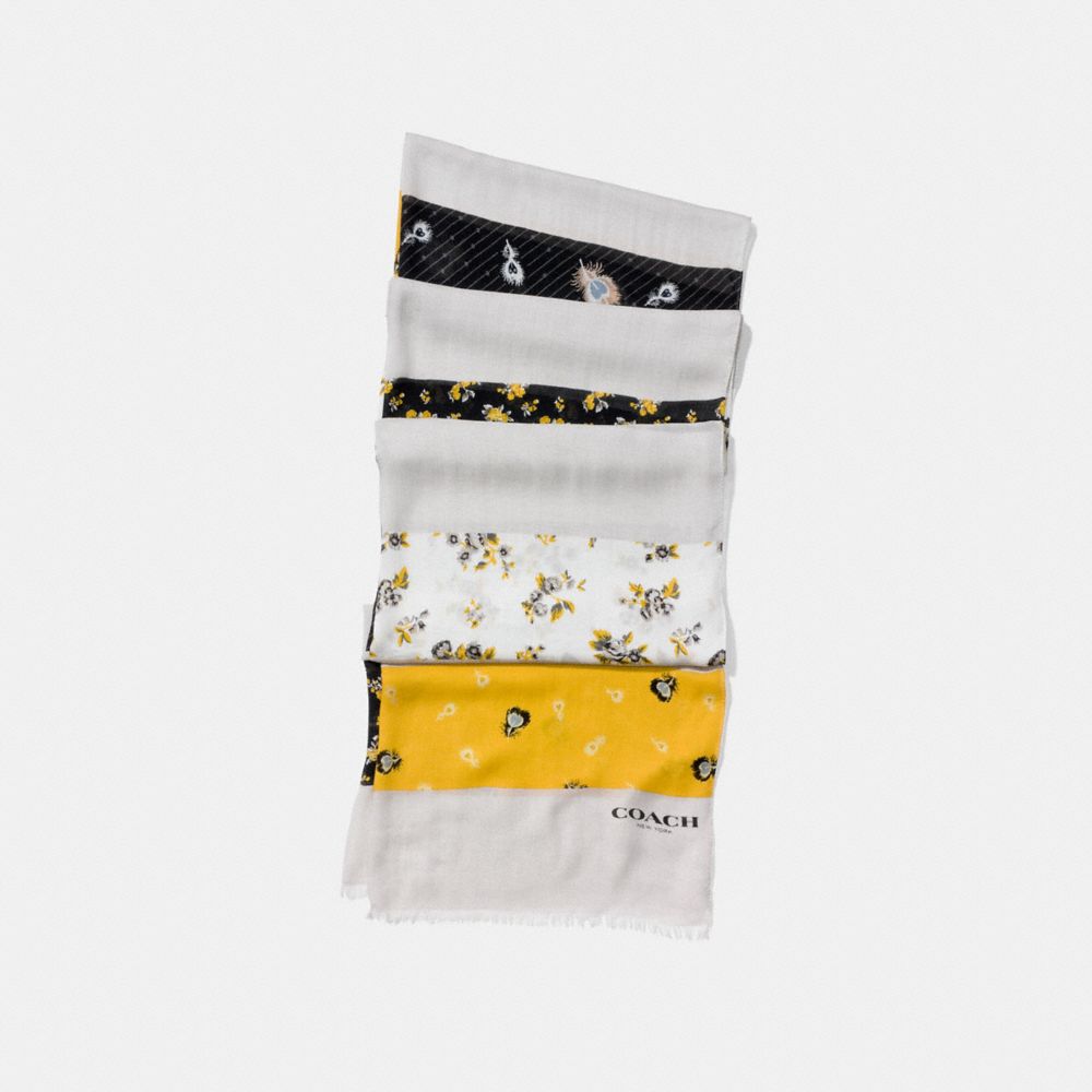 Punk Roses And Feather Patchwork Oblong