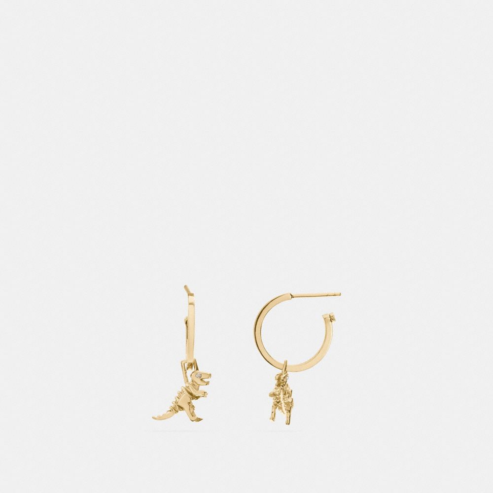 Coach dinosaur store earrings