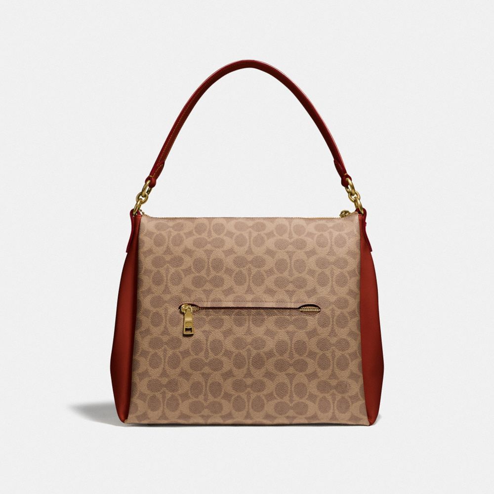 COACH®,Shay Shoulder Bag In Signature Canvas,,Back View