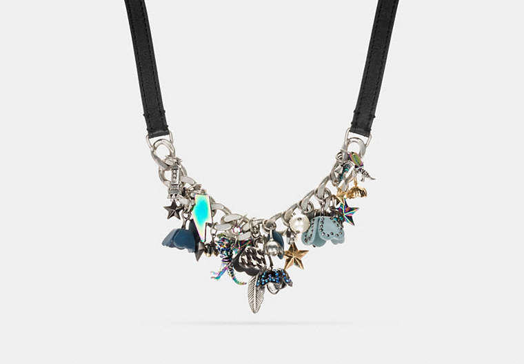 Clustered Coach Charms Statement Necklace
