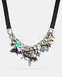 Clustered Coach Charms Statement Necklace