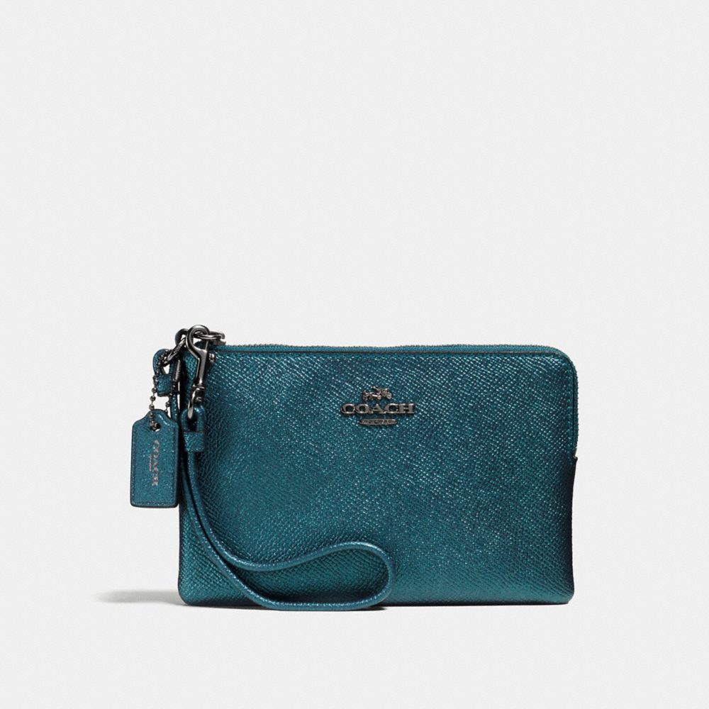 Teal cheap coach wristlet