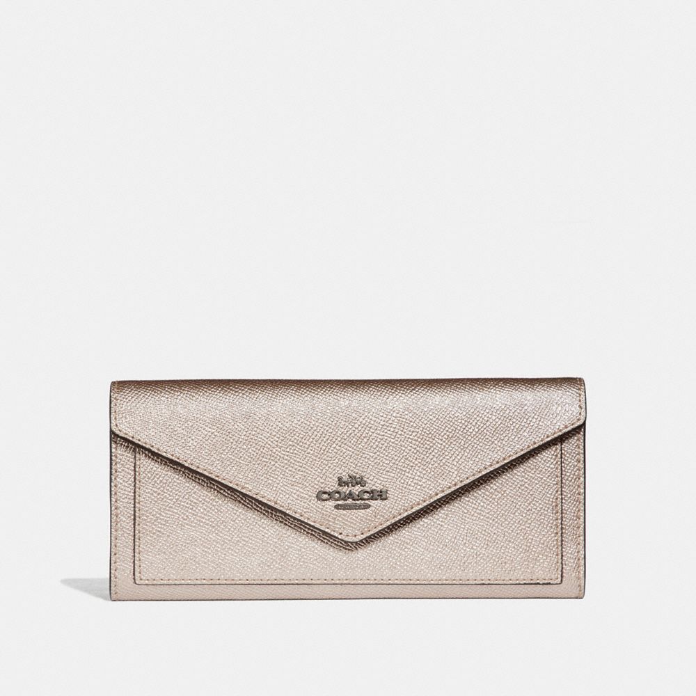 Coach soft best sale wallet in colorblock