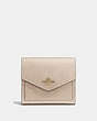 COACH®,SMALL WALLET,Leather,Light Gold/Platinum,Front View